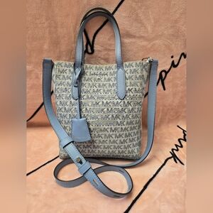 Michael Kors Blue Logo Signature Crossbody Tote